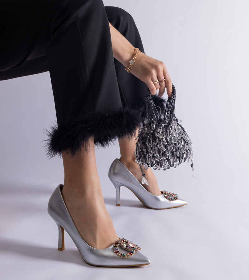 Sidabriniai smeigtukai, puošti spalvotais cirkoniais Callsa