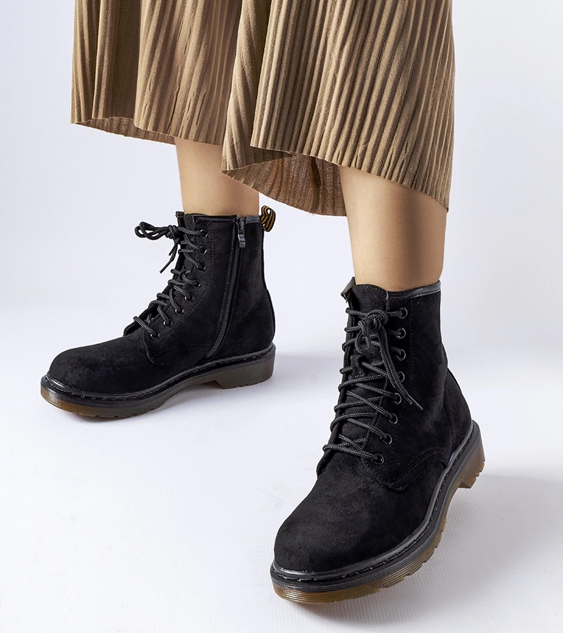 Juodi eko zomšos darbiniai batai Alfreda