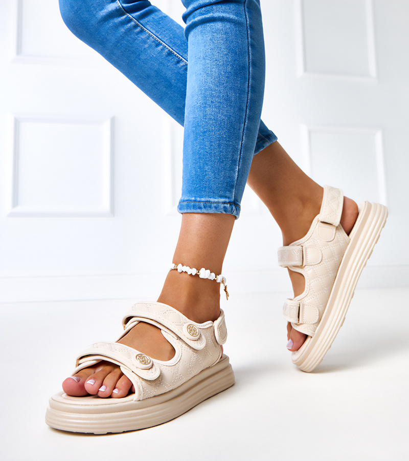 Smėlinės „Brodni“ basutės su reguliuojamais dirželiais