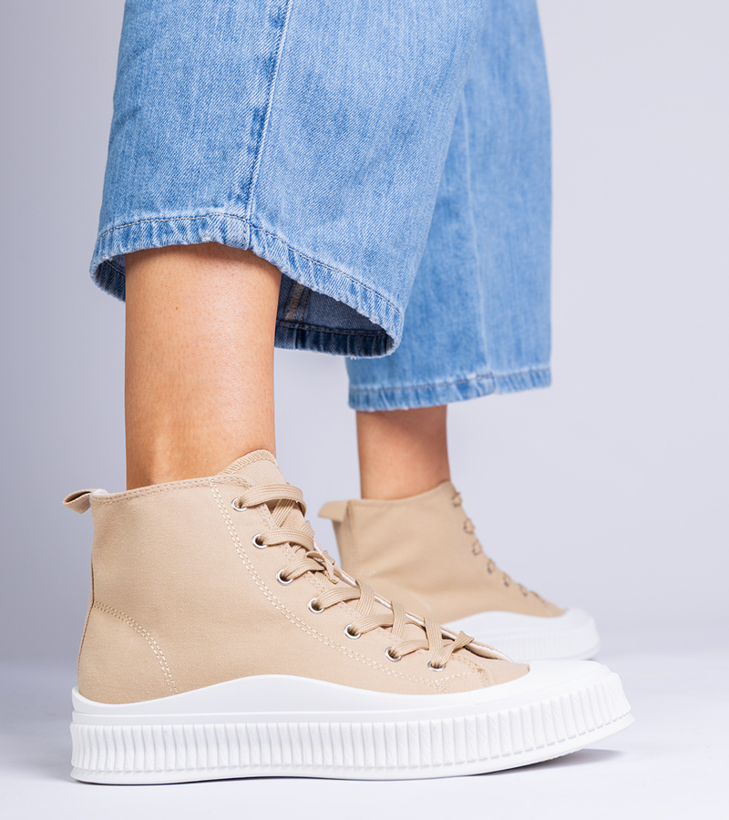 Tamsiai smėlio spalvos platforminiai sportiniai bateliai „Guerrino“