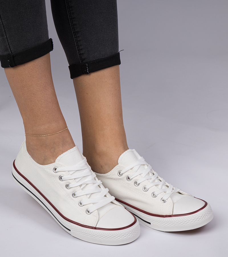 Balti klasikiniai moteriški sportiniai bateliai Menfis