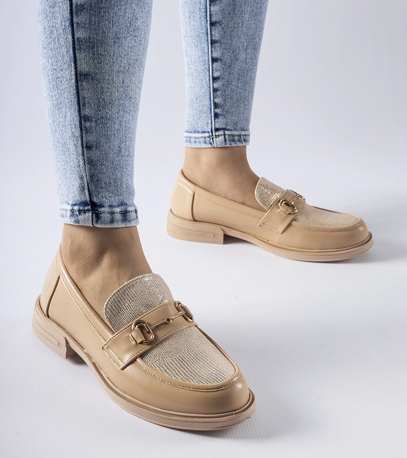 Smėlio spalvos mokasinai su sagtimi Gennaro