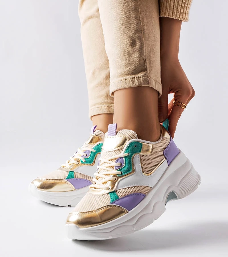 Baltai auksiniai moteriški sportbačiai Séguin