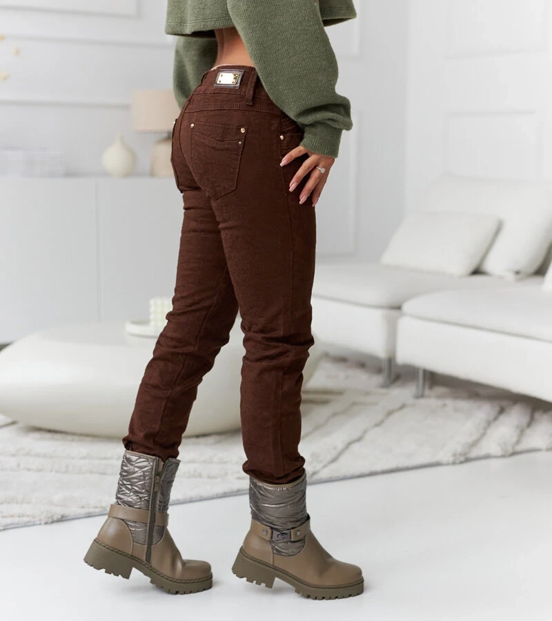 Rudos raštuotos kelnės Lévesque